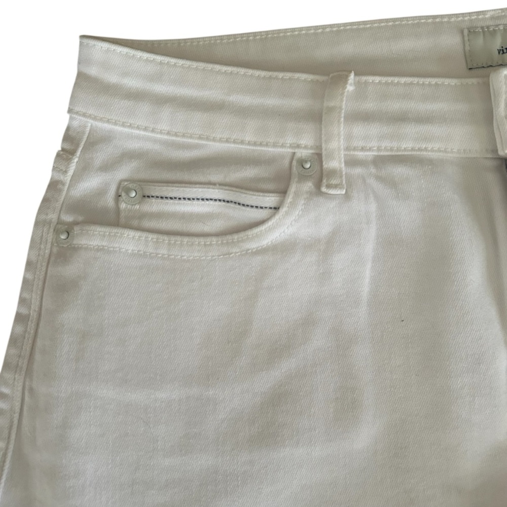 Vineyard Vines
White Denim Mini Skirt Size 8 Raw Hem Stretch Preppy Summer - Picture 8 of 8